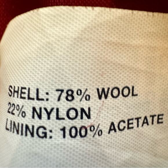 Gap red 78% wool pea coat size medium M - Picture 3 of 6